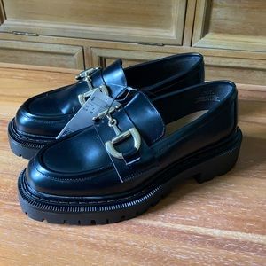 H&M chunky loafers, NWT, black, size 7/38.